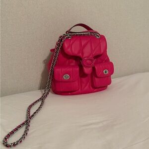 Coach Quilted Tabby Dragonfruit Backpack